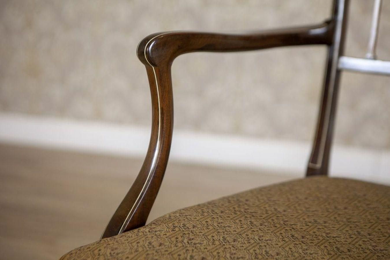 photo vinterior Set Of 4 English Armchairs And Chairs In The Sheraton Style, Late 19th Century