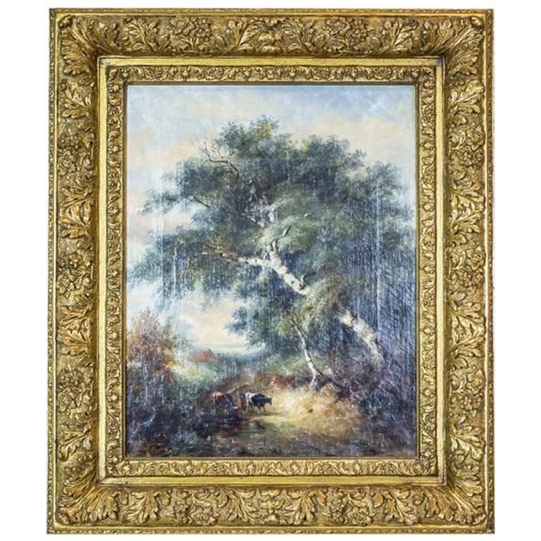 Oil On Canvas From The Turn Of The 19th And 20th Centuries