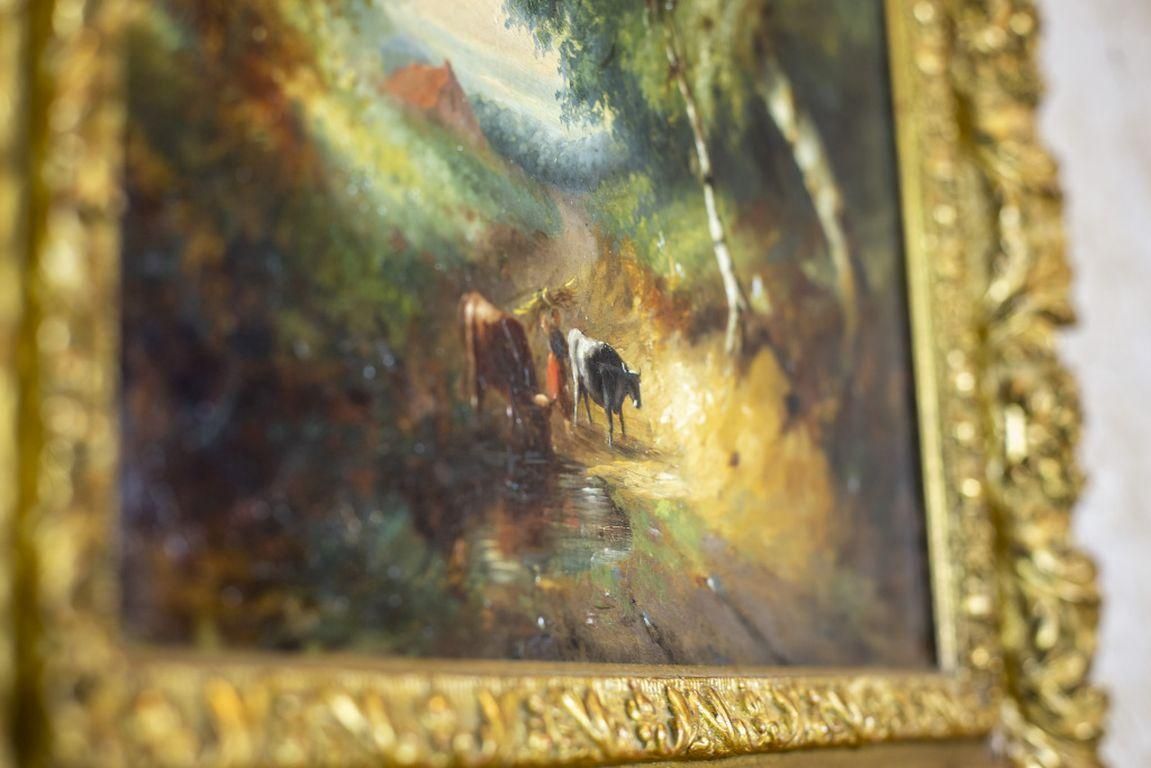 Oil On Canvas From The Turn Of The 19th And 20th Centuries photo Art