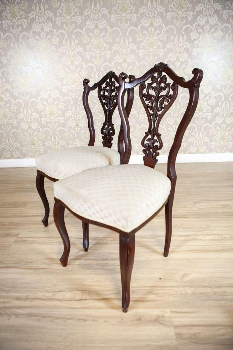 Set Of 19th Century Louis XV Ash Chairs With Openwork Backrests photo Furniture