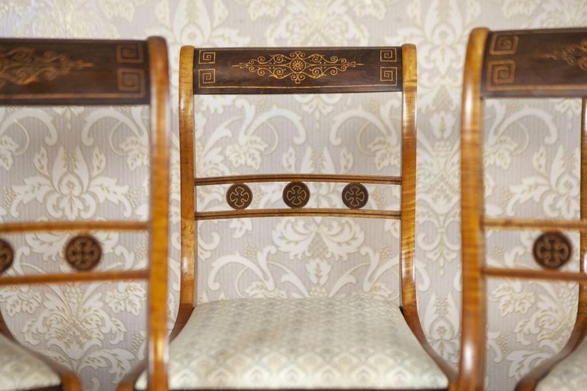 Set Of 19th Century English Chairs In Sheraton Style With Inlays photo buy