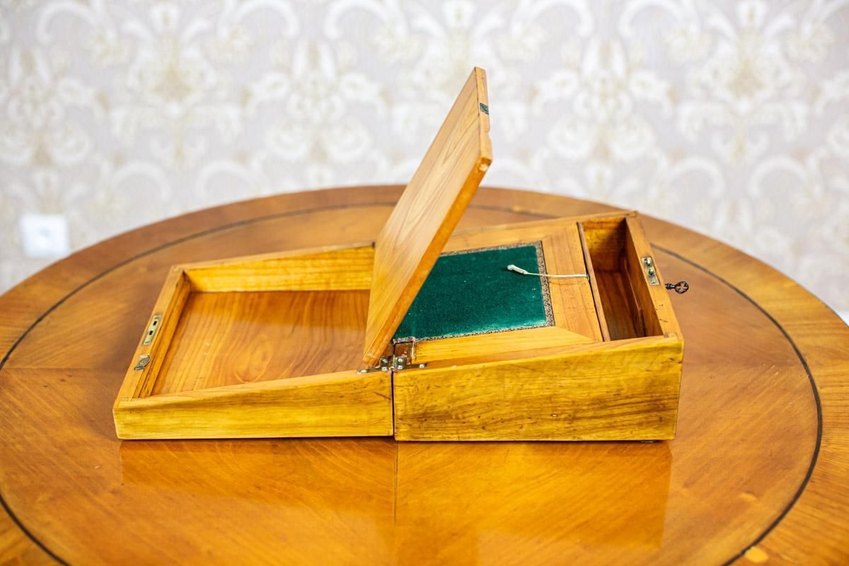 photo for sale 19th Century Pine Lap Desk Inlaid With Mother Of Pearl