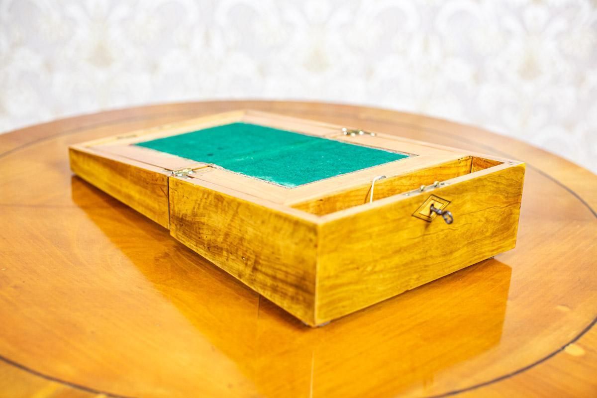 688.0 19th Century Pine Lap Desk Inlaid With Mother Of Pearl photo