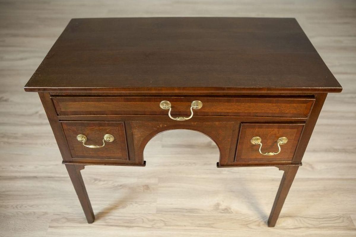 photo furniture Small Ladies' Writing Desk From The Early 20th Century In Brown