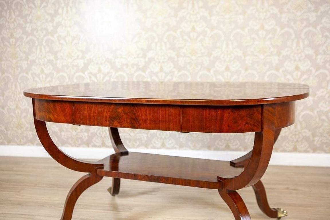 Biedermeier Mahogany Center Table From The Late 19th Century photo buy