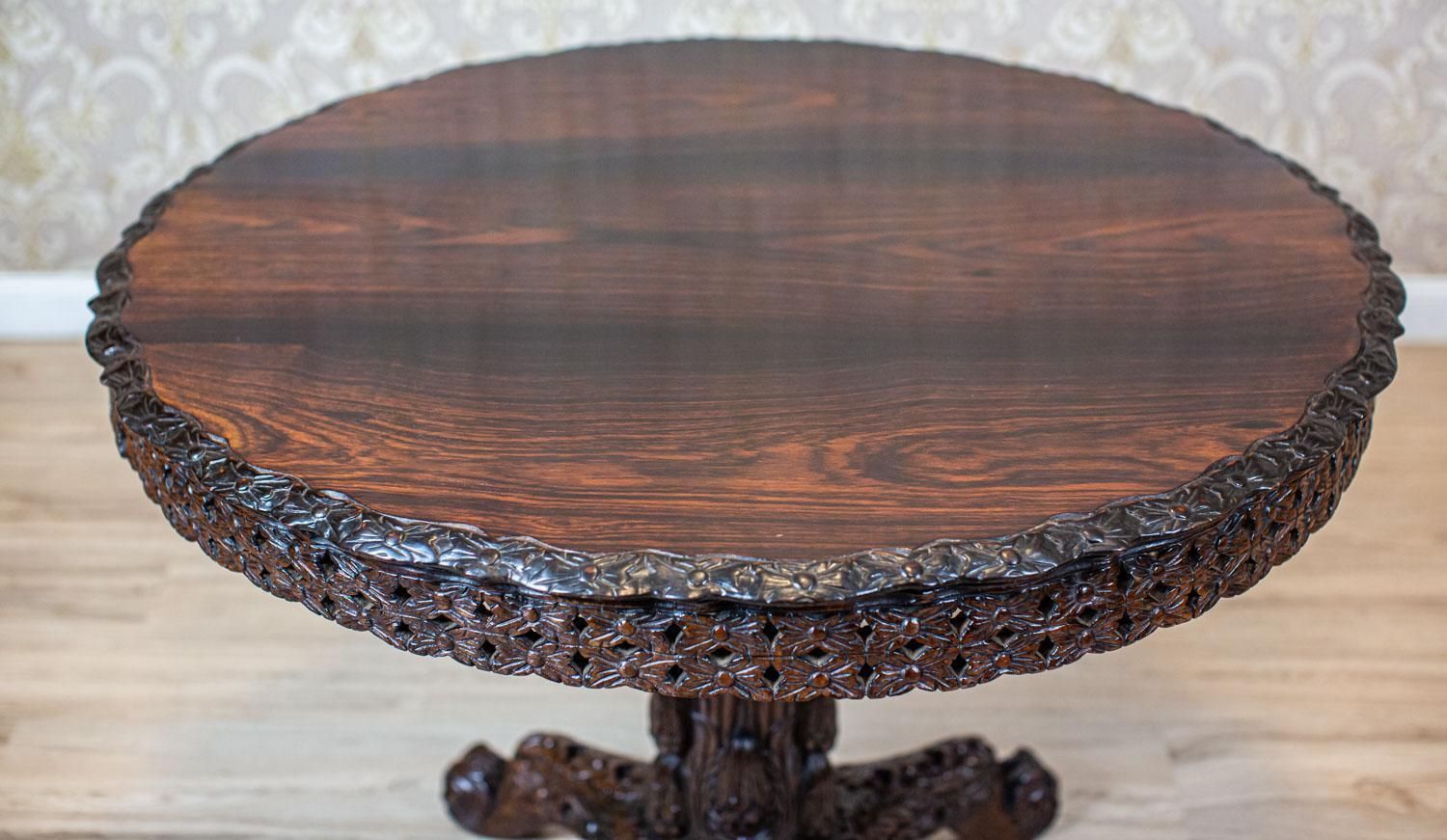 Decorative Rosewood Table From The Turn Of The 19th And 20th Centuries photo for sale