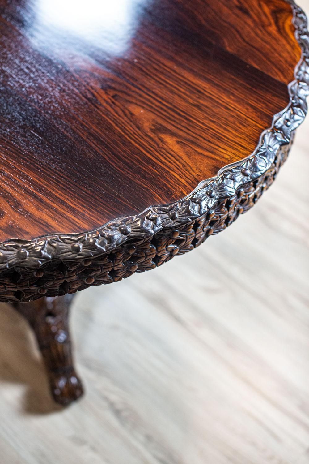 Decorative Rosewood Table From The Turn Of The 19th And 20th Centuries photo vintage