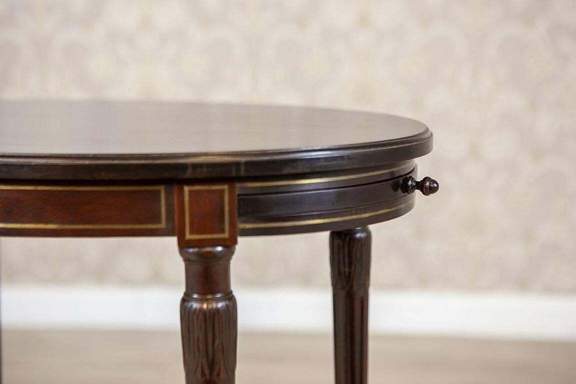 English Walnut Oval Coffee Table From The Early 20th Century photo buy