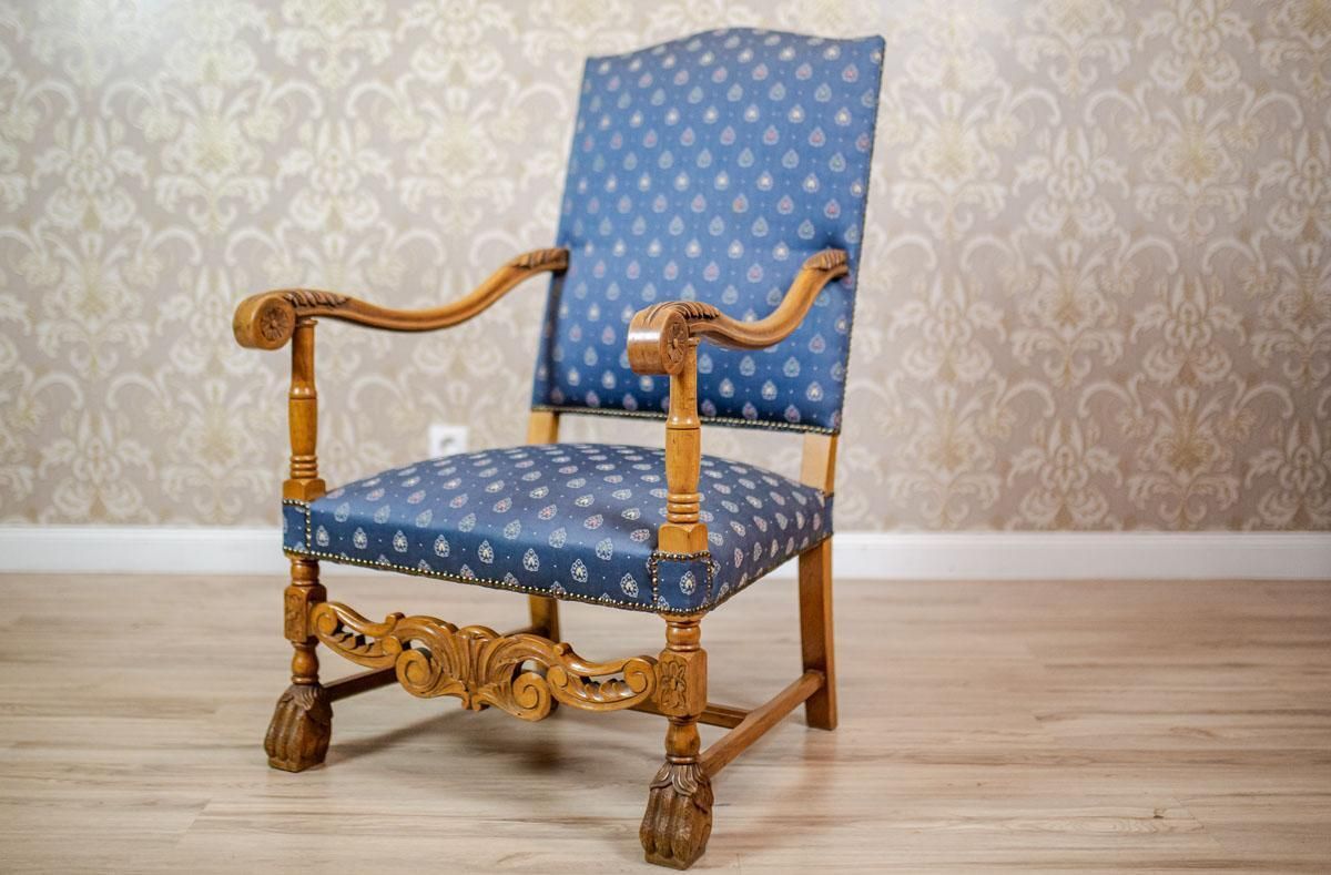 Stylized, Carved Armchair Throne From The 1970s 1980s photo furniture