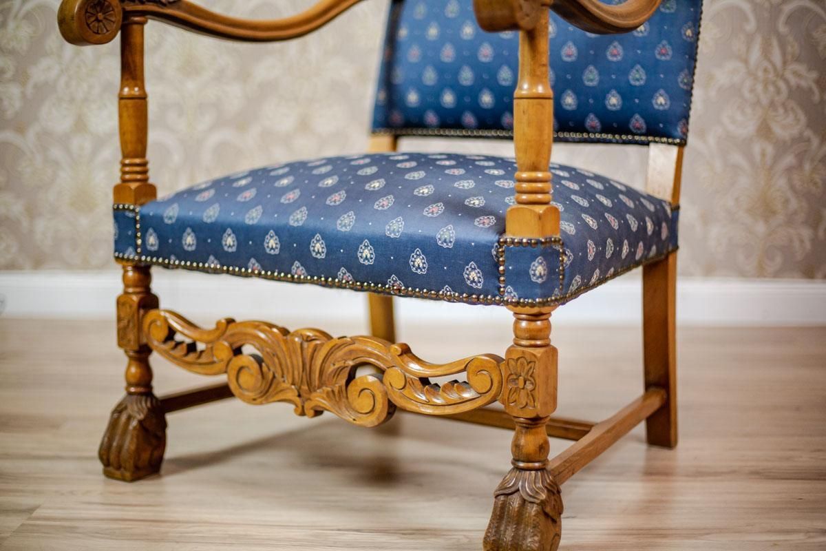 Stylized, Carved Armchair Throne From The 1970s 1980s photo vinterior