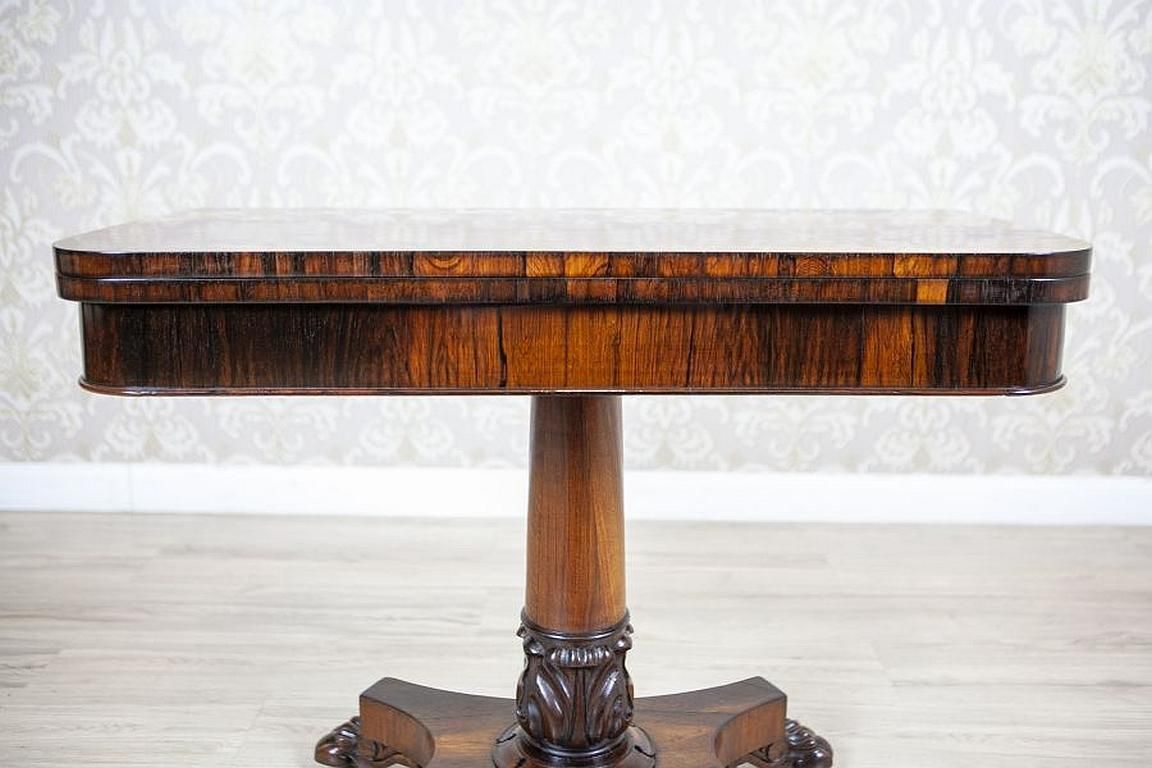 Fold Out Rosewood Card Table From The Turn Of The 19th And 20th Centuries photo for sale