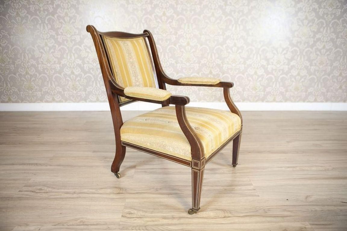 Pair Of 19th Century English Armchairs In Sheraton Style photo 1539.0