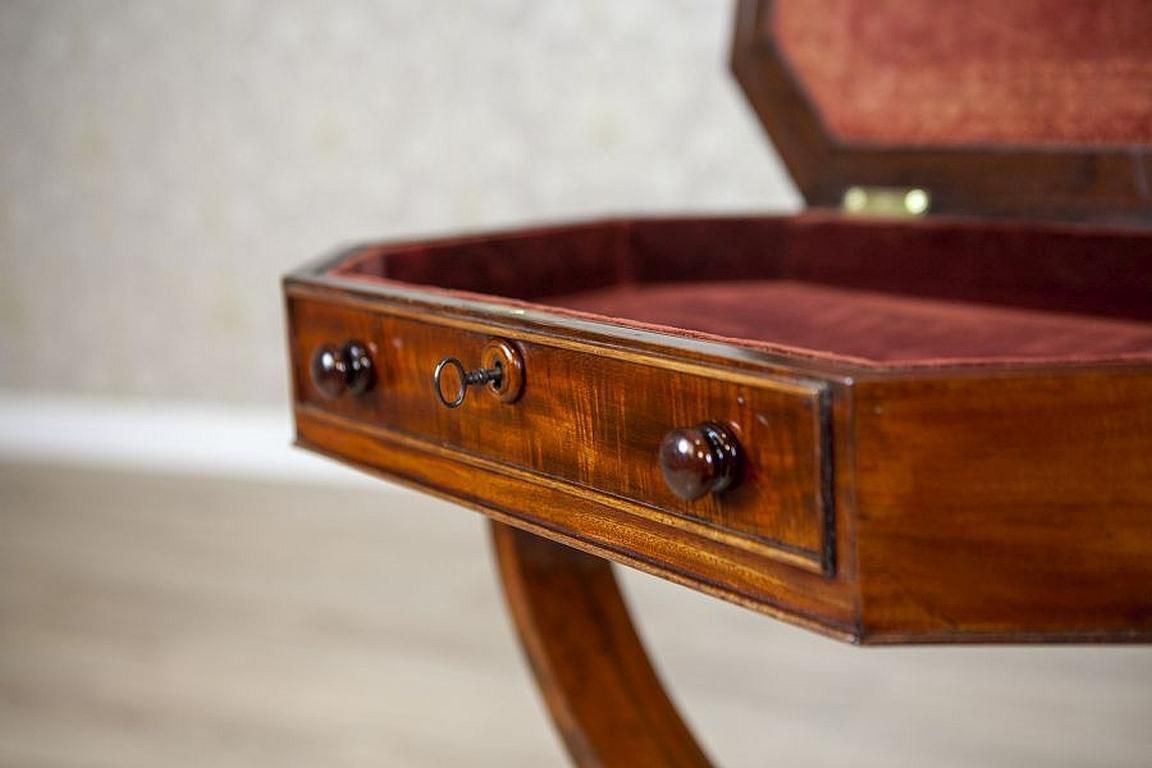 photo for sale Victorian Mahogany Wood And Veneer Sewing Table Circa 1850