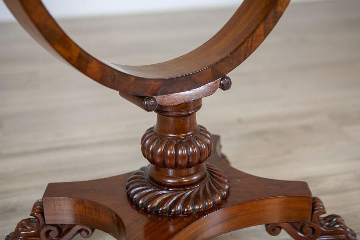 1677.0 Victorian Mahogany Wood And Veneer Sewing Table Circa 1850 photo