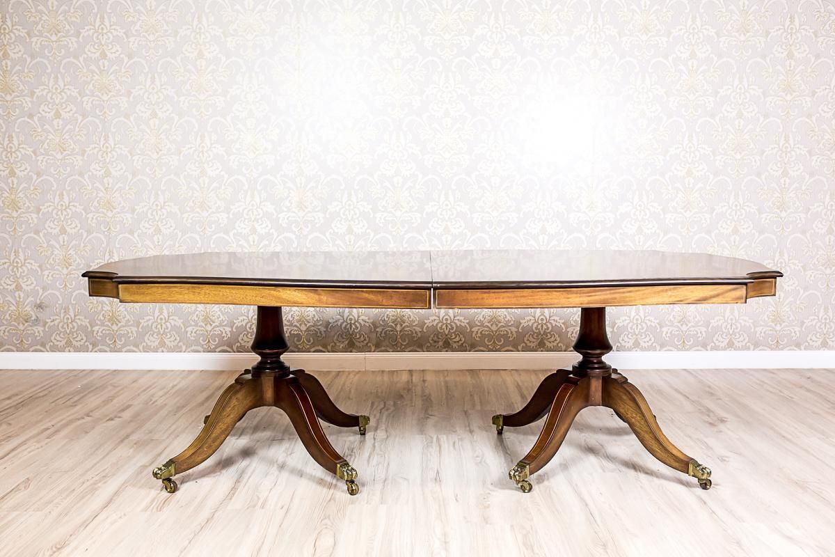 English, Extendable Dining Table Veneered With Mahogany, Circa 1920 photo furniture