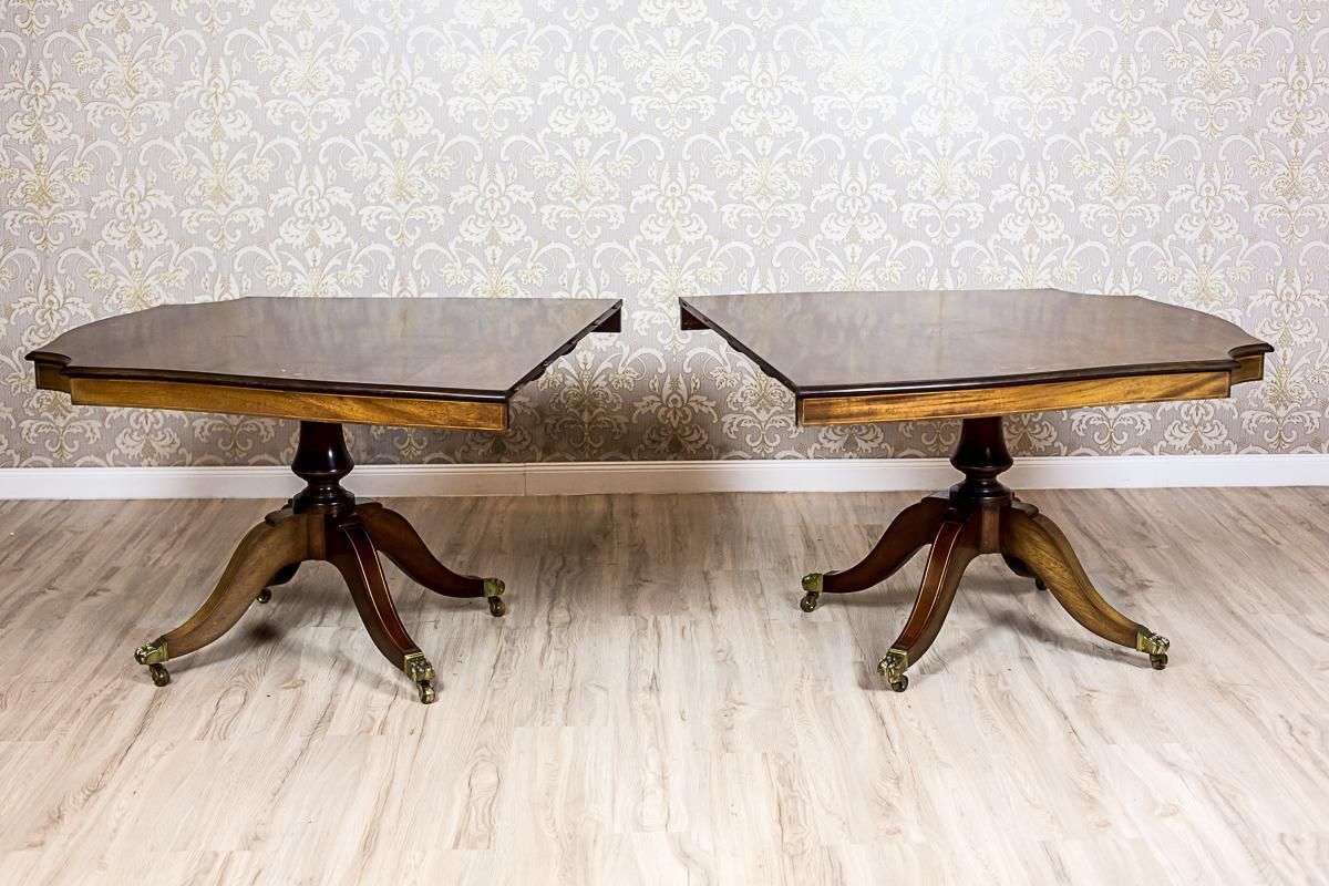 Furniture English, Extendable Dining Table Veneered With Mahogany, Circa 1920 photo