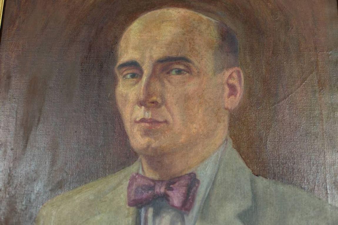 Portrait Of A Man, Oil On Canvas, Signed By The Author, Circa 1937 photo Art