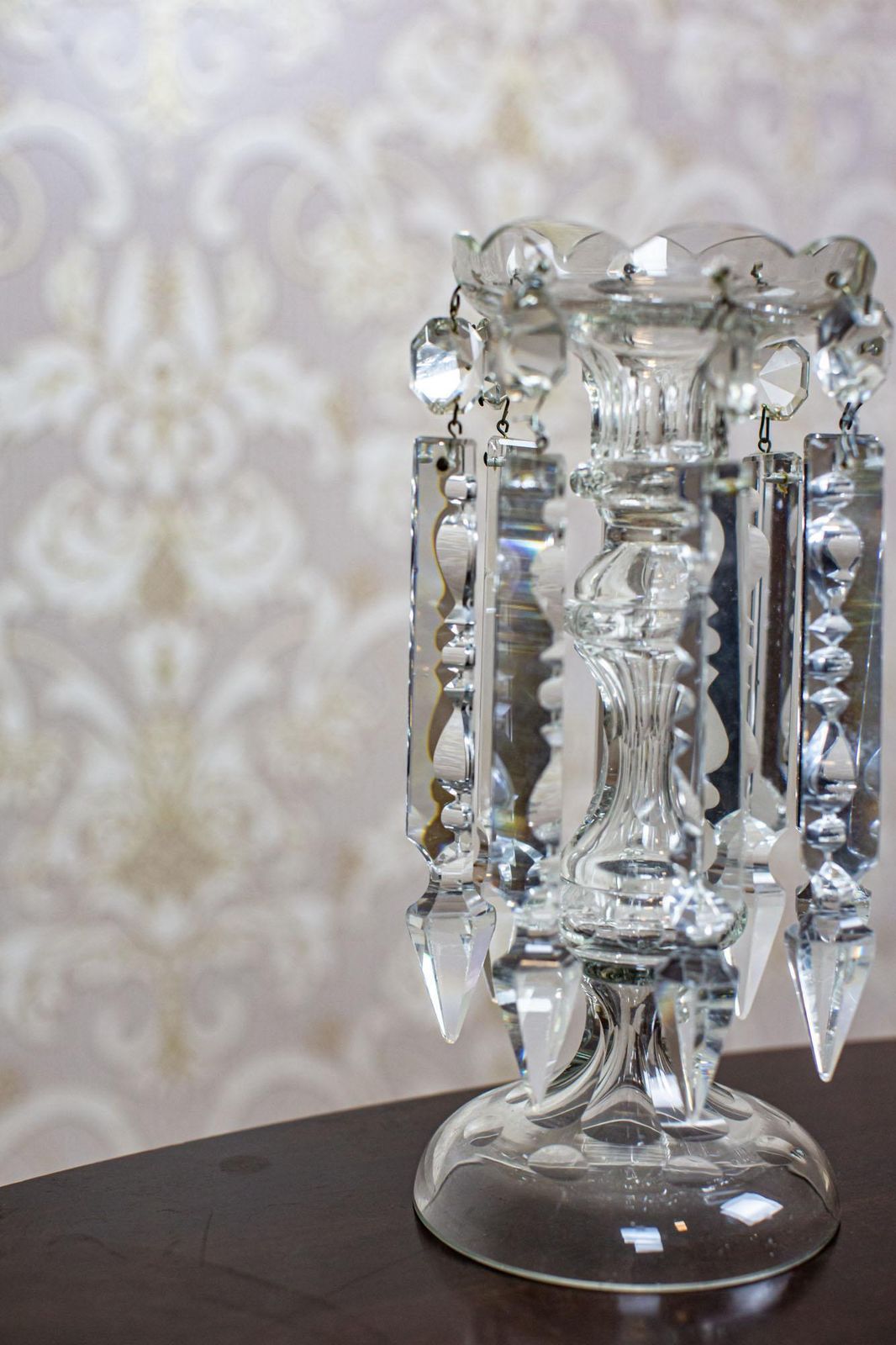 Crystal Candelabra From The Early 20th Century photo vinterior