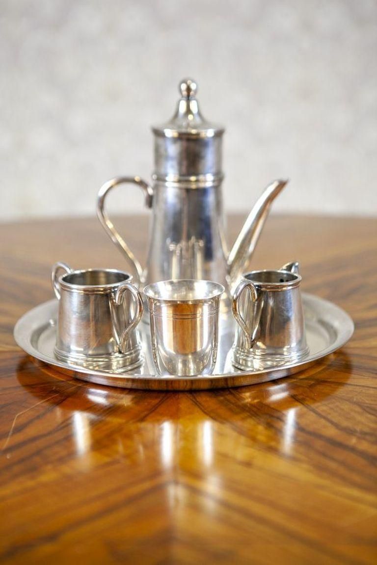 Silver Plated Sola Coffee Set From The Turn Of The Centuries With Tray photo for sale