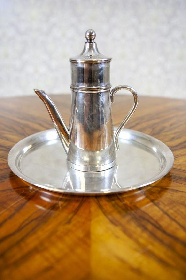 Silver Plated Sola Coffee Set From The Turn Of The Centuries With Tray photo vinterior