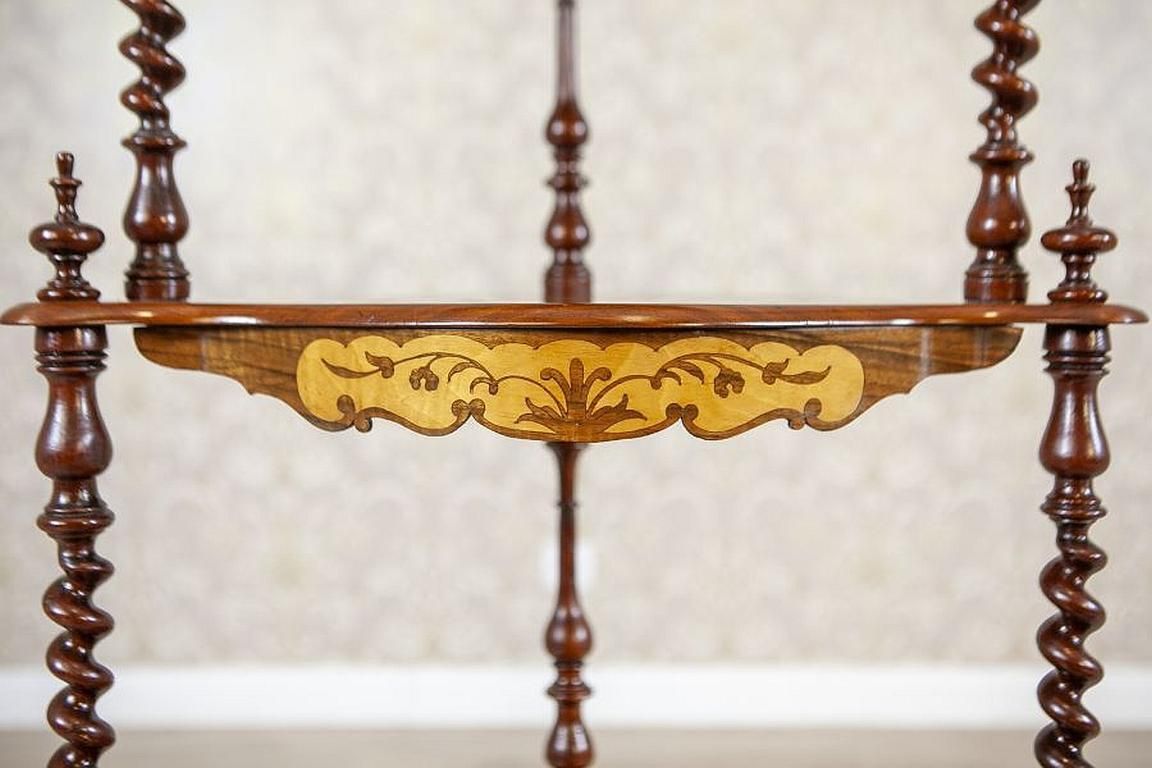 Inlaid Corner étagère From The Late 19th Century photo vintage