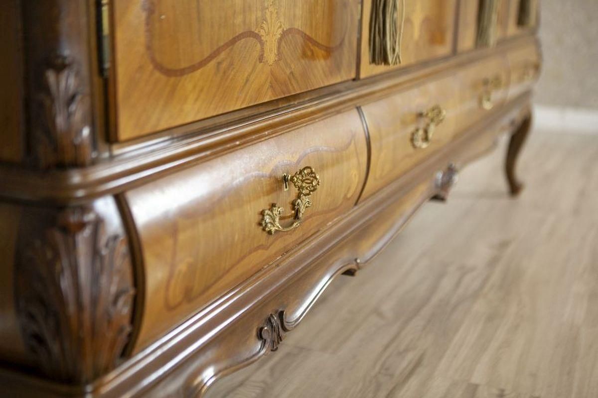 Inlaid Walnut Living Room Cabinet From The Middle 20th Century photo vintage