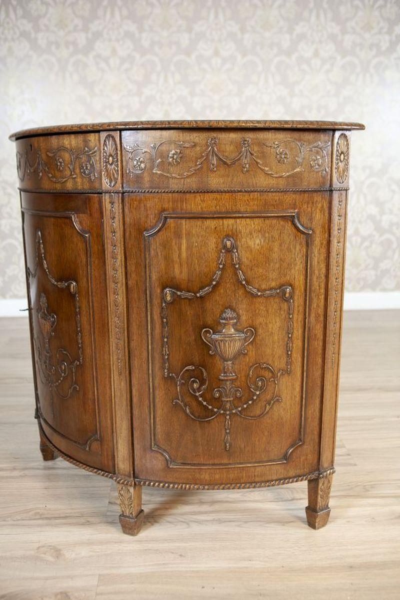 English Empire Style Oak Cabinet From The Late 19th Century photo vinterior