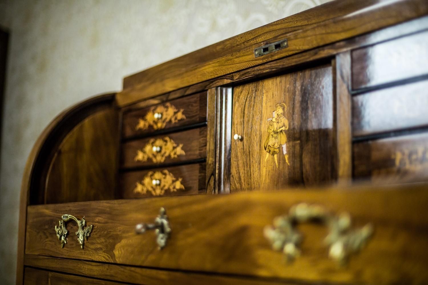2313.0 Elm Secretary Desk, Circa The 19th Century photo