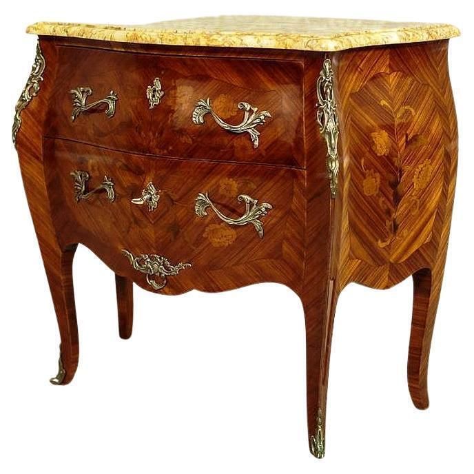 Neo Rococo Inlaid Dresser Veneered With Mahogany, Circa 1930