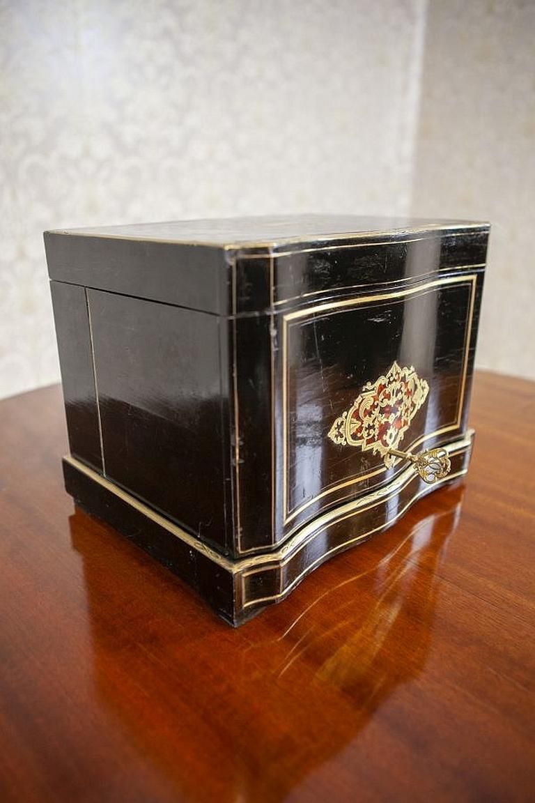 19th Century Black Rosewood Liquor Case In The Style Of Napoleon III photo for sale