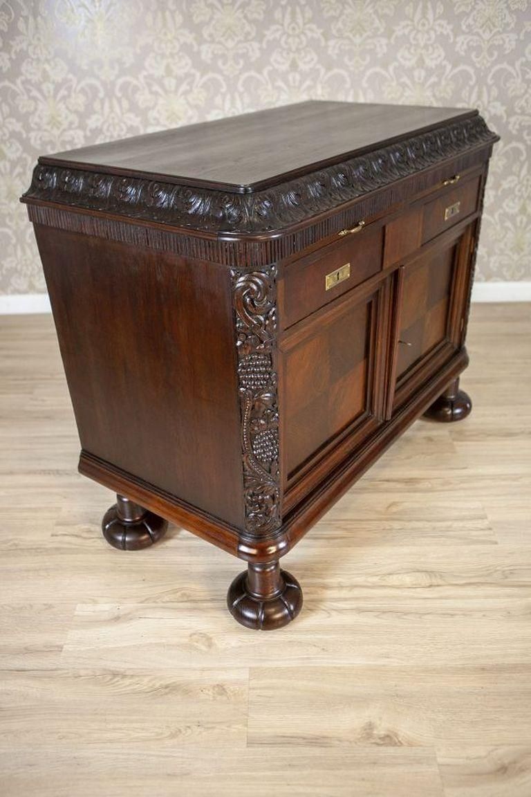 Early 20th Century Oak Commode In Brown With Drawers photo for sale