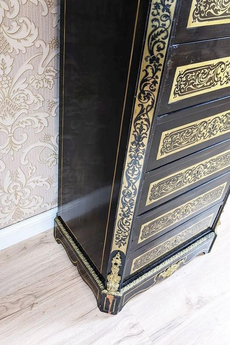 19th Century Baroque Revival Inlaid Dresser In The Boulle Type photo buy