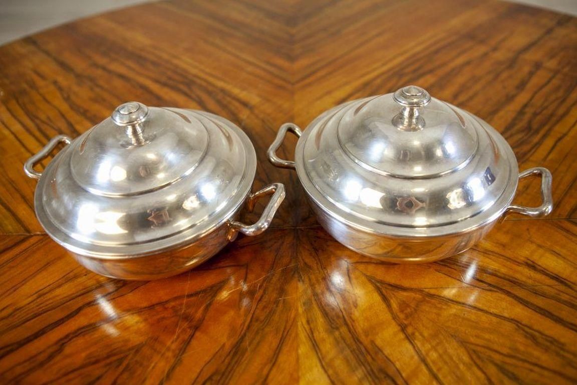 Pair Of Metal Kitchen Vessels From The Mid. 20th Century photo furniture