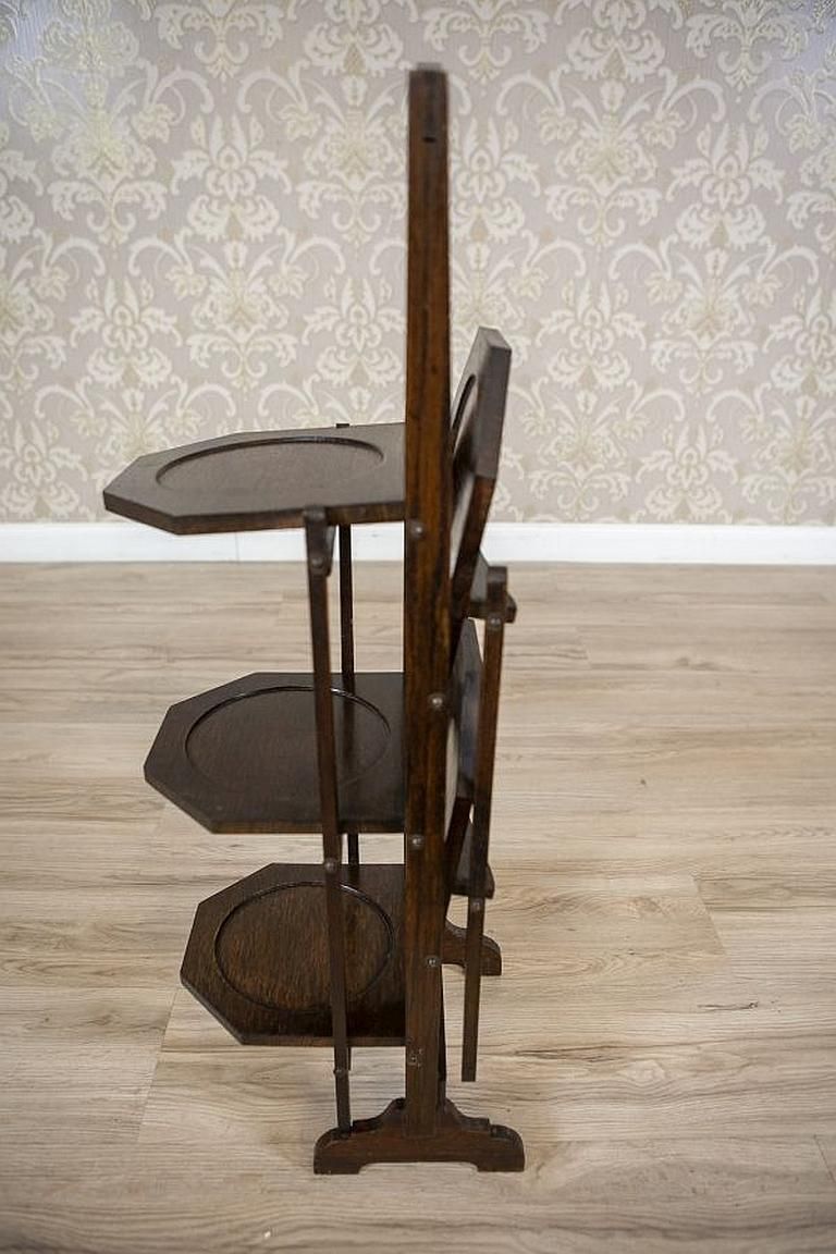 photo furniture Oak Flower Stand From The Late 20th Century