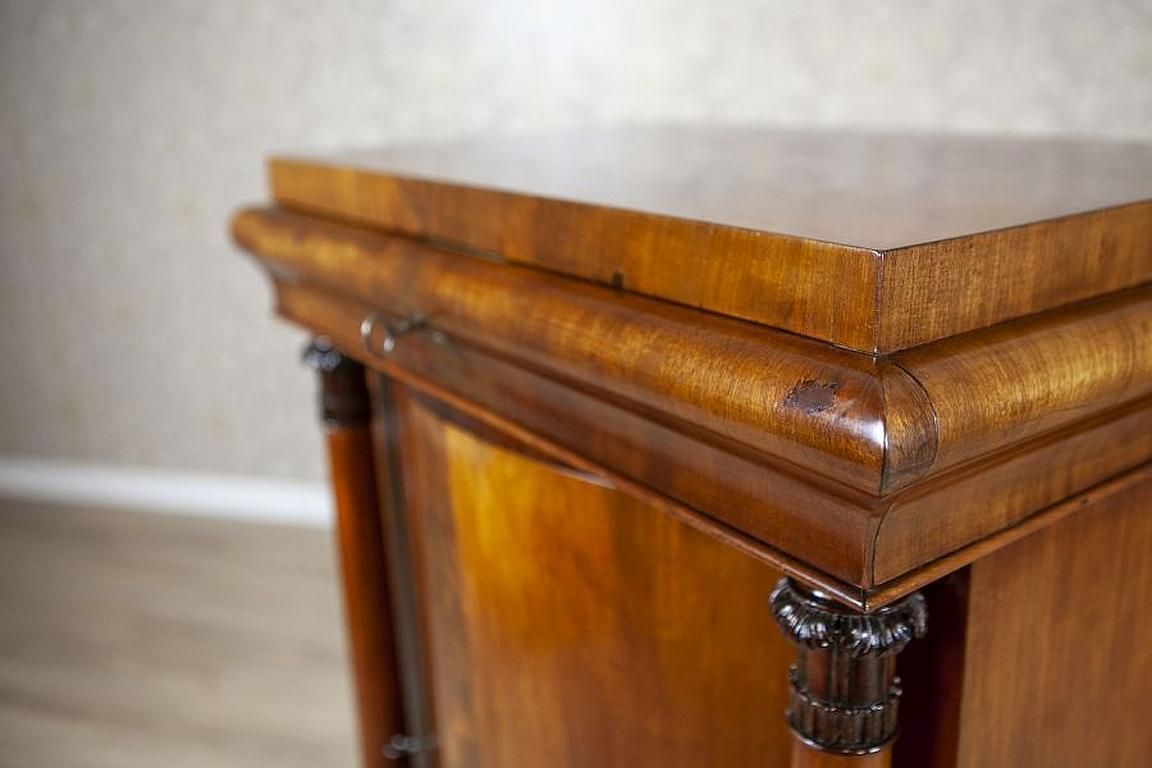 photo furniture 19th Century Biedermeier Mahogany Wood And Veneer Linen Press