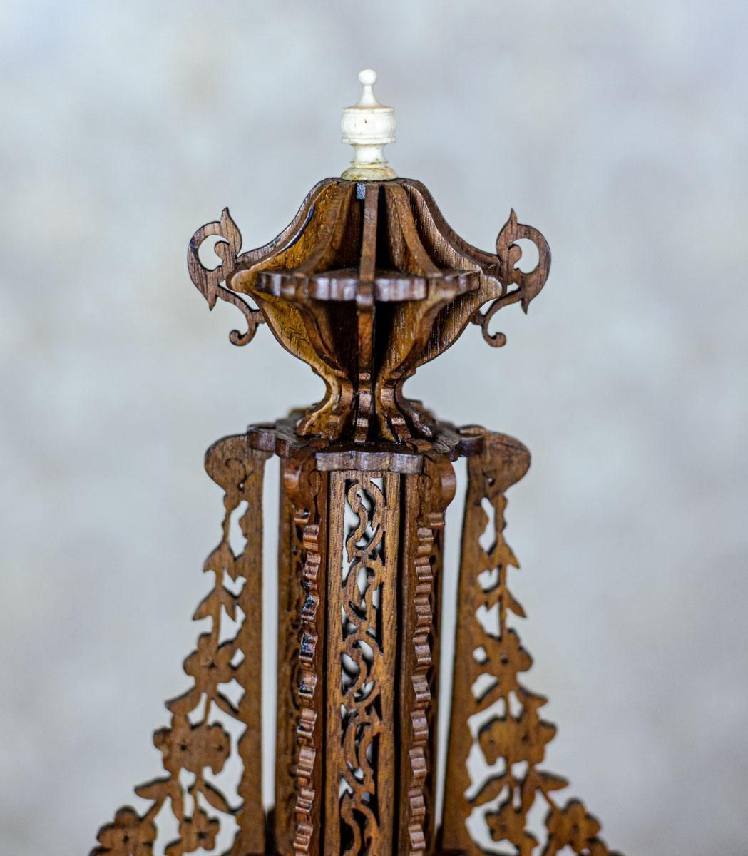 photo buy Elaborately Carved Exotic Wood Mantel Clock From The Late 19th Century