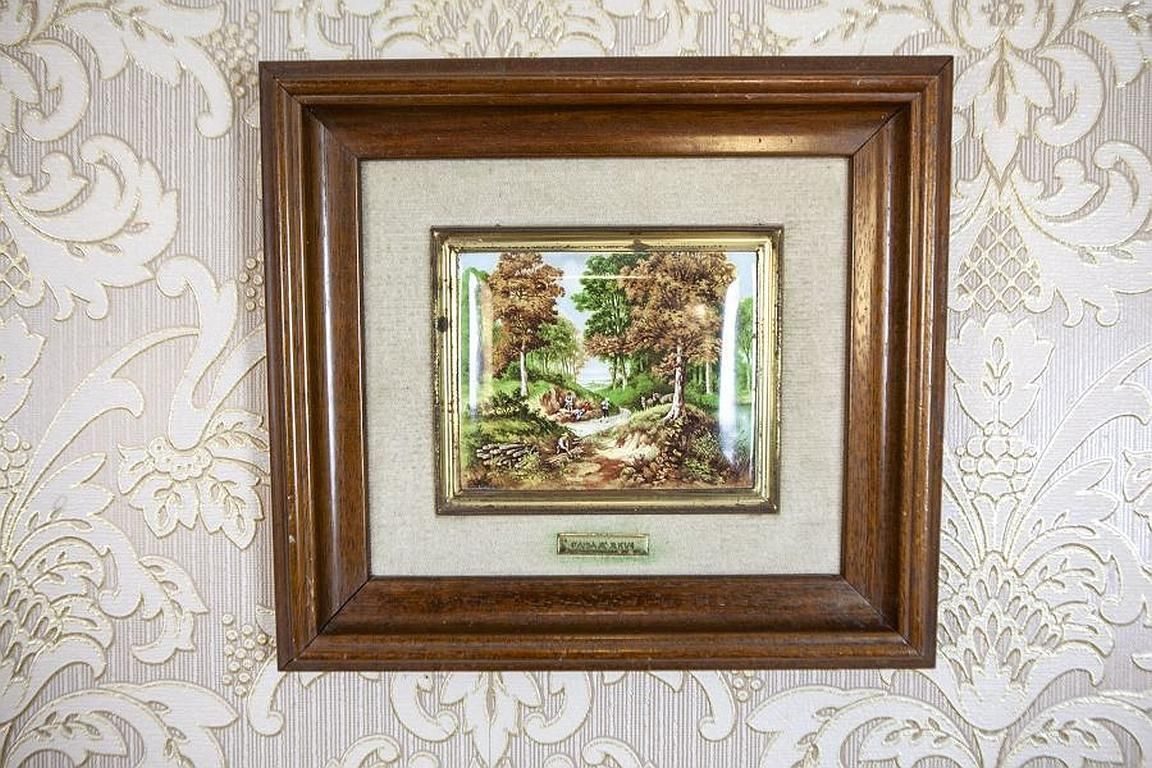 Landscapes On Ceramic Tiles Signed By Jc Van Hunnik photo for sale