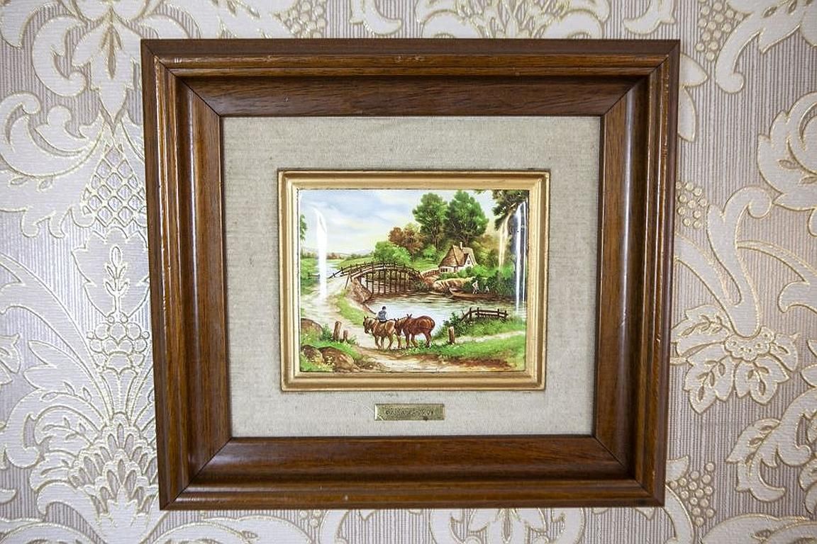 Landscapes On Ceramic Tiles Signed By Jc Van Hunnik photo Art