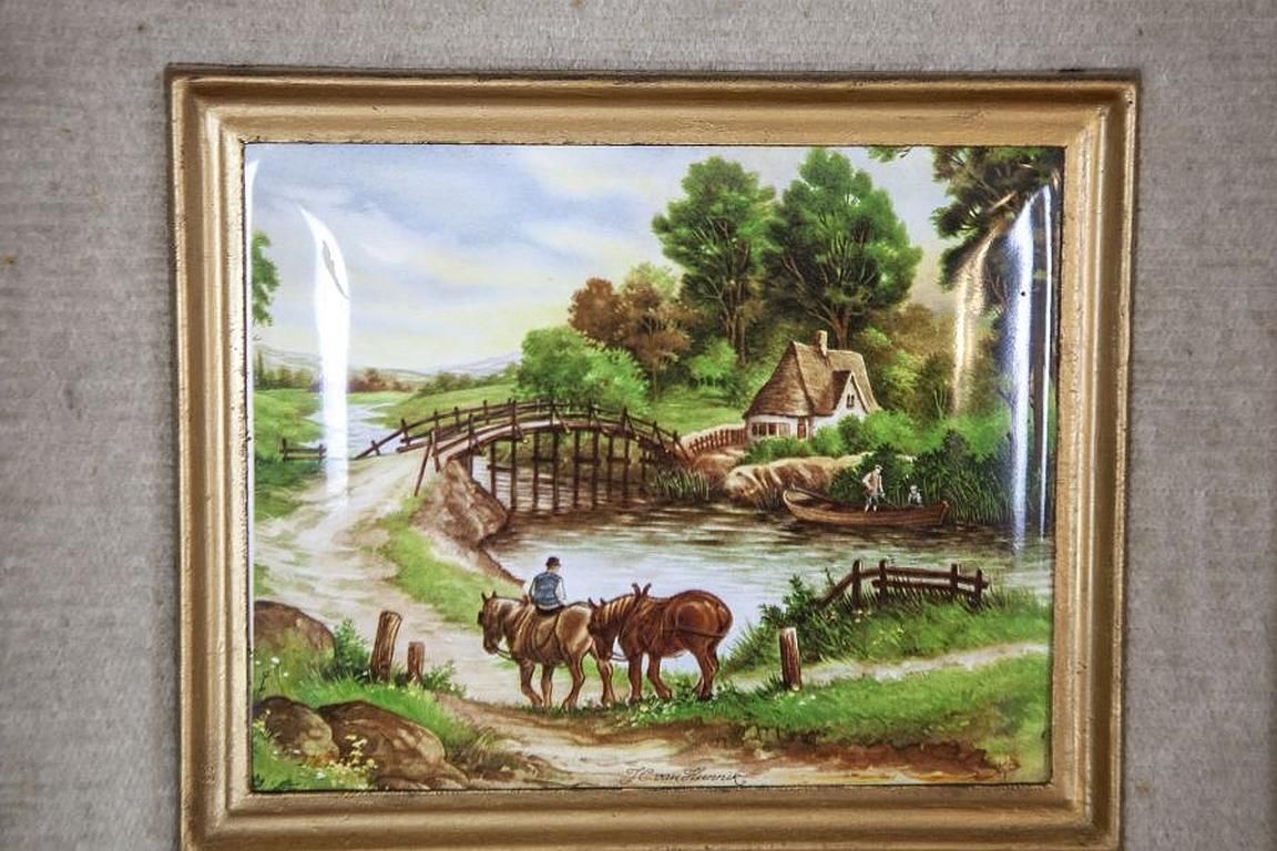 photo furniture Landscapes On Ceramic Tiles Signed By Jc Van Hunnik