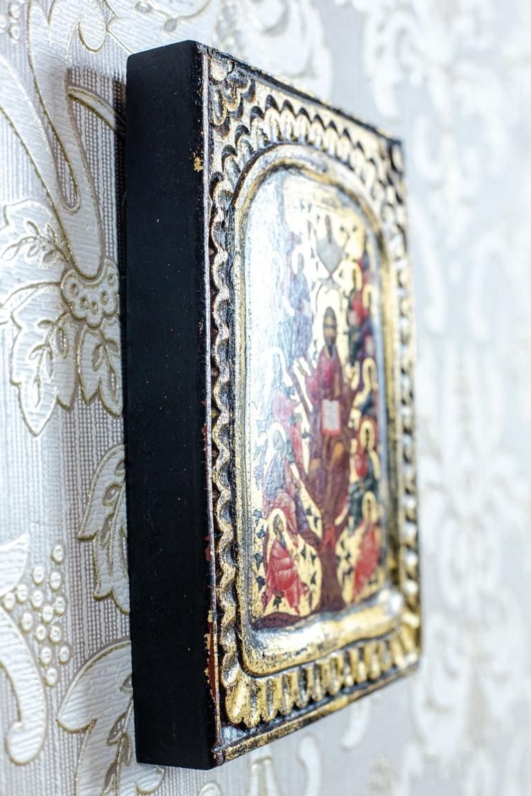 20th Century Icon Of Jesus And The Twelve Apostles photo 790.0