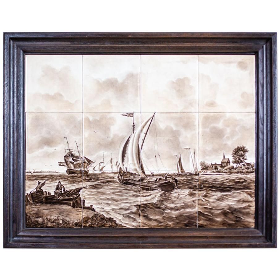19th Century Illustration On Ceramic Tiles