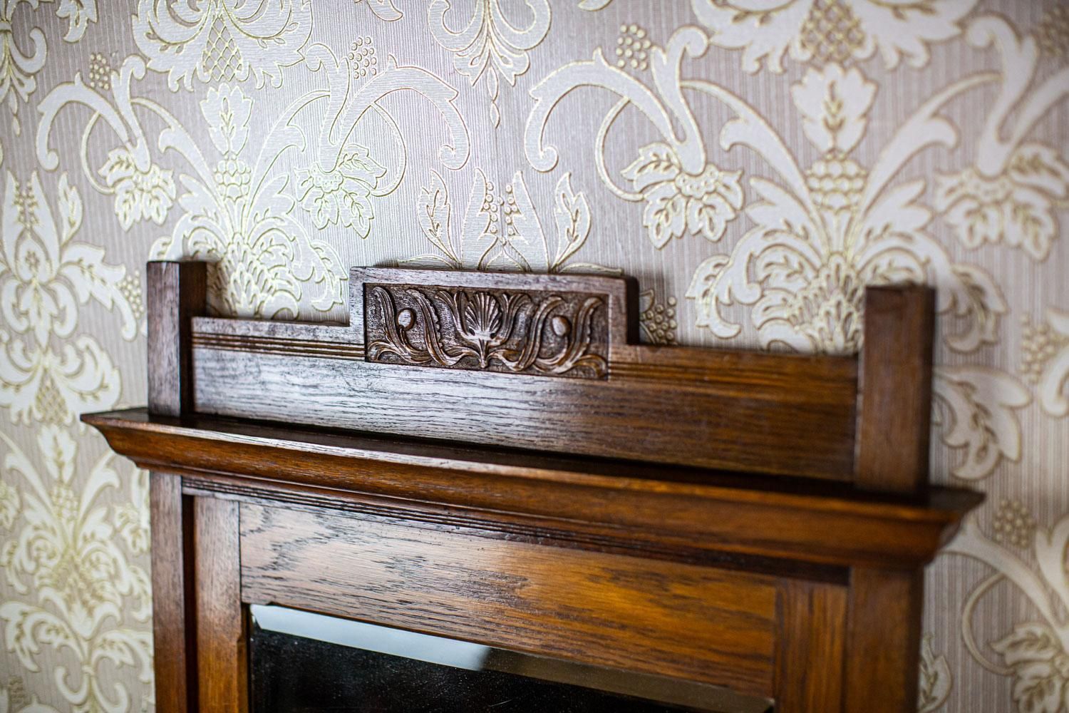 Early 20th Century Floor Mirror In Light Brown Oak Frame photo vinterior