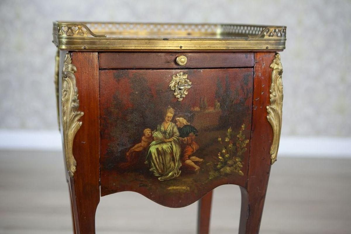 photo furniture Louis XV Walnut Nightstand From The Turn Of The Centuries