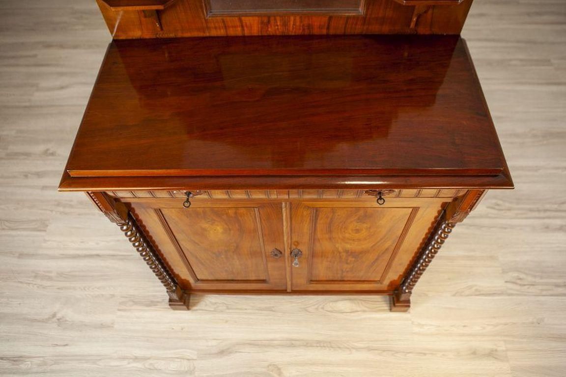 19th Century Eclectic Softwood Buffet Veneered With Walnut photo vintage