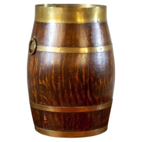 Barrel Like Oak Umbrella Stand From The Early 20th Century