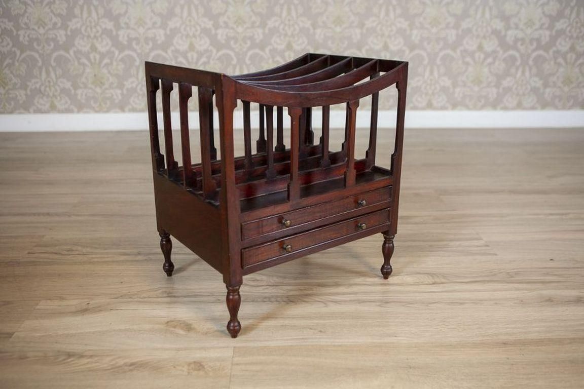 Walnut Magazine Rack From The Mid. 20th Century photo furniture