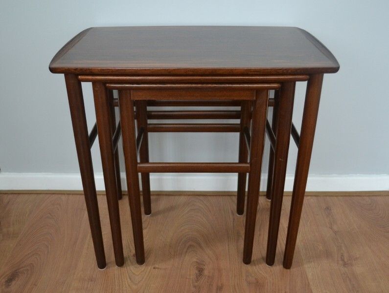 photo furniture Mid Century Danish Rosewood Nest Of Tables