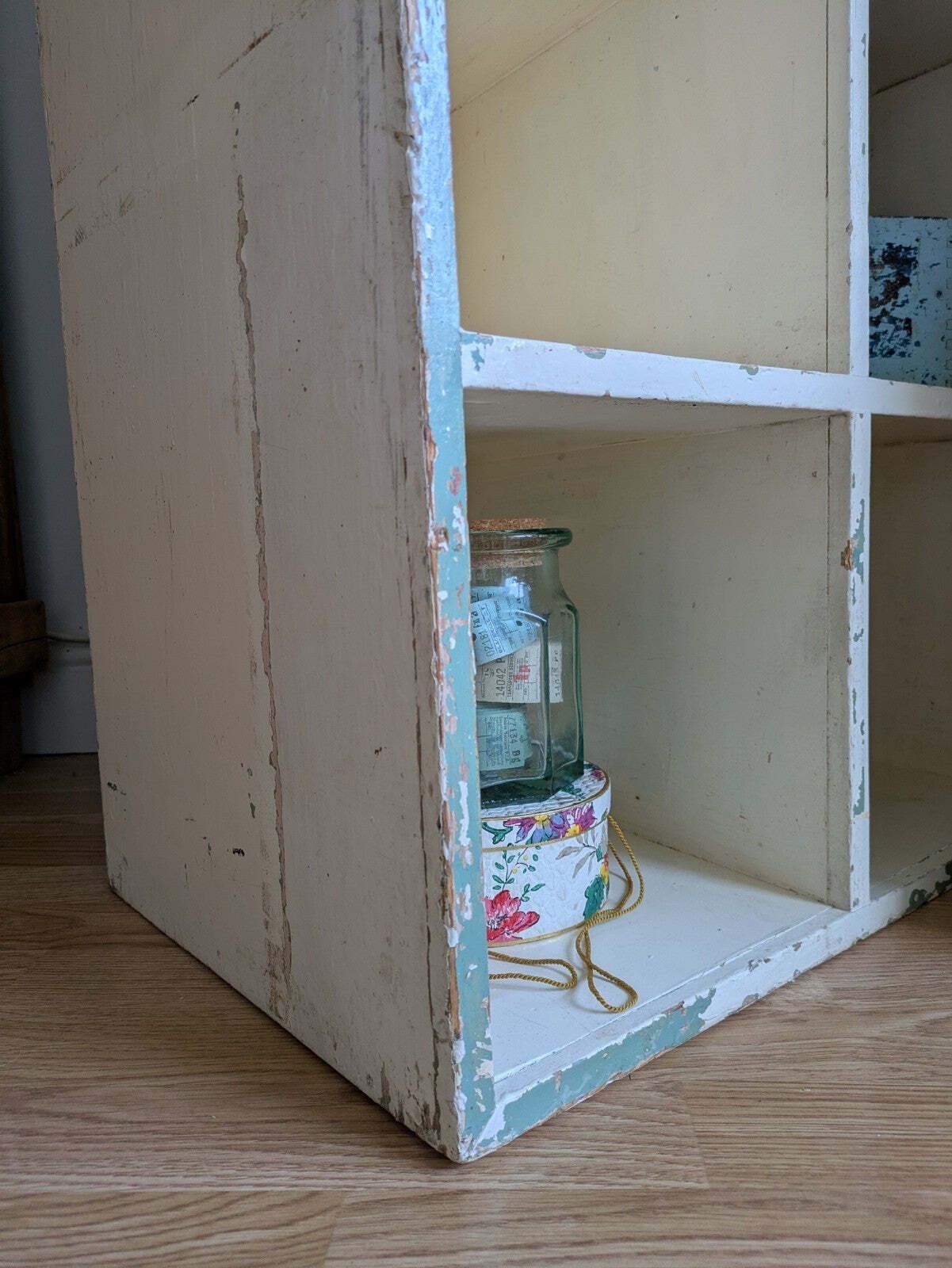 photo for sale Vtg Haberdashery Pigeon Holes Shelving Shelves Office Sectional Storage White