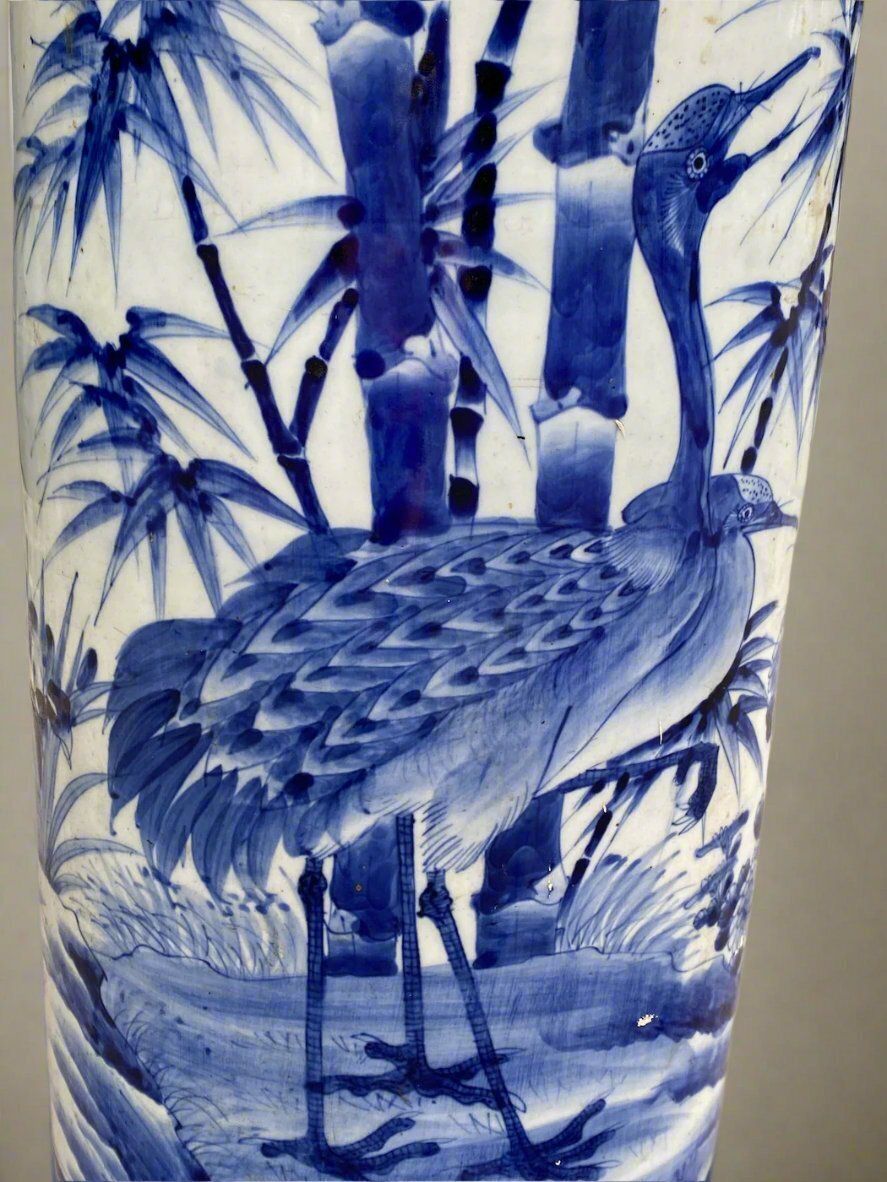 Antique Chinoiserie Porcelain Umbrella Stand Circa 1910 photo furniture