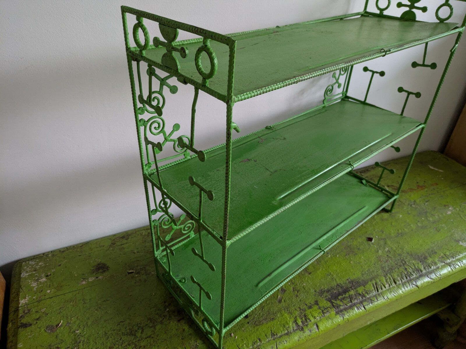 Shelf Table Top Bookcase Shelves Art Deco Vtg photo buy